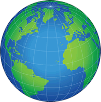 Graphic illustration of the globe