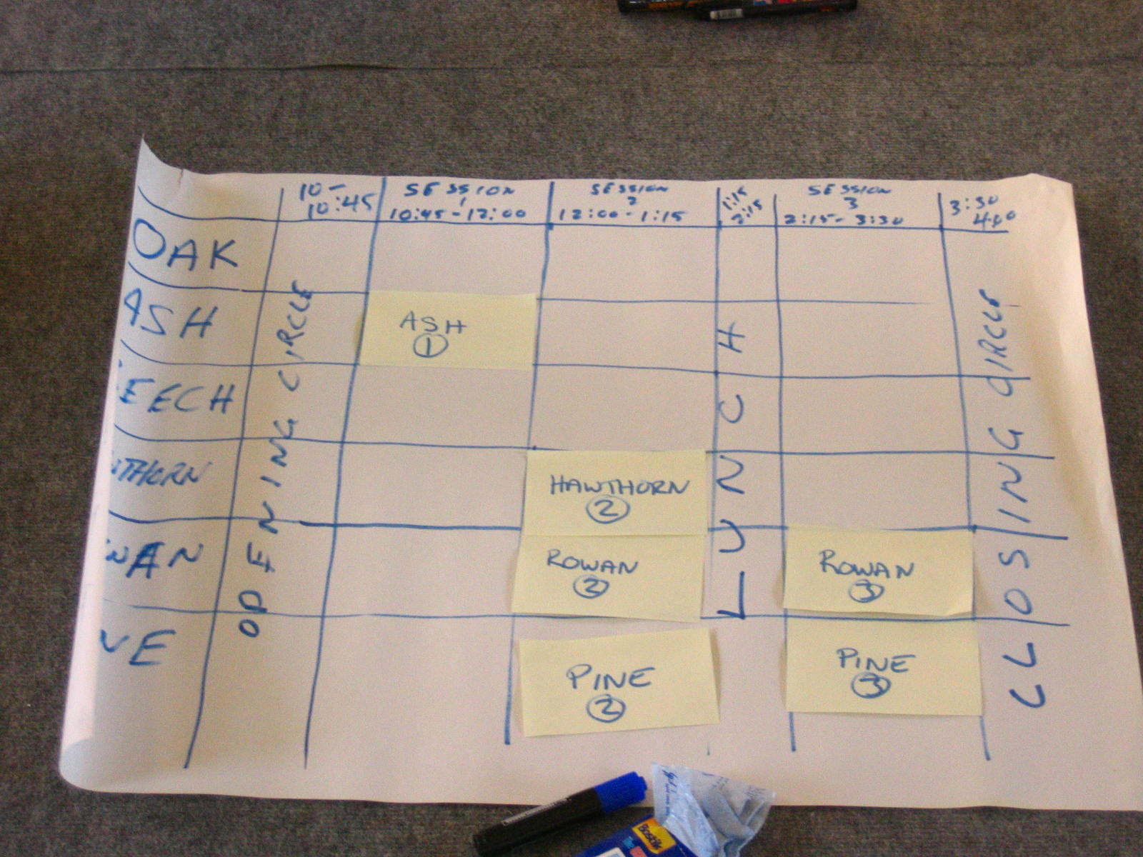 Photograph taken at the Climate Action Group Open Space workshop on 9th February 2008