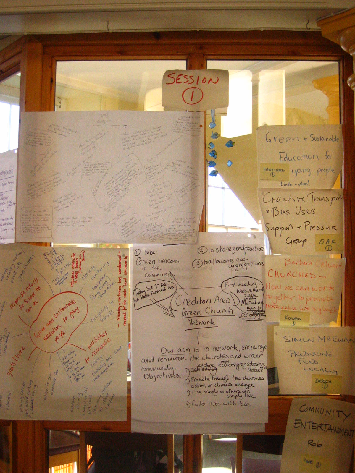 Photograph taken at the Climate Action Group Open Space workshop on 9th February 2008